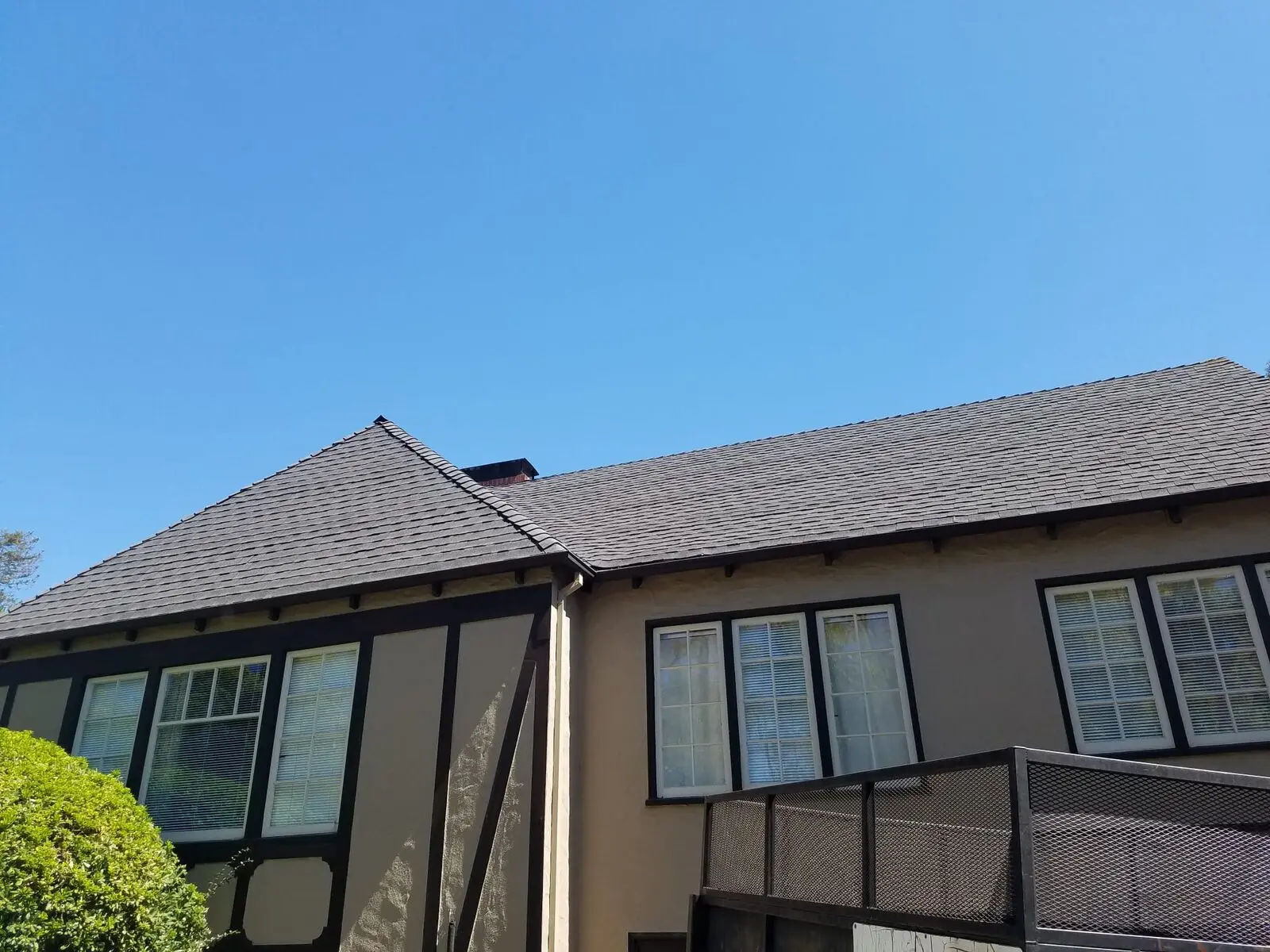 Finished Dark Shingle Roof Exterior